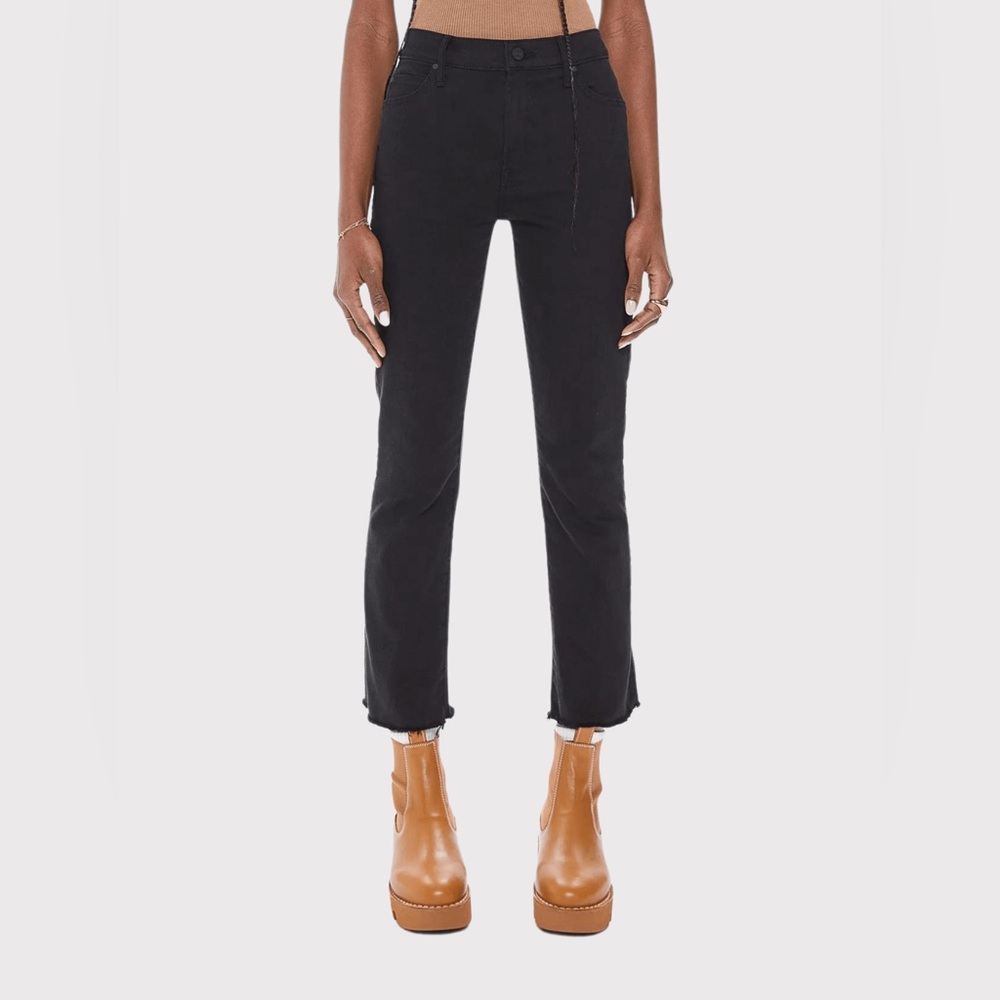 MOTHER THE RASCAL ANKLE FRAY JEAN IN PITCH SIZE 26